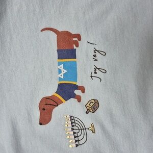 Hanukkah 100% Cotton Light Blue Tshirt from J.Crew Size Medium, New With Tags